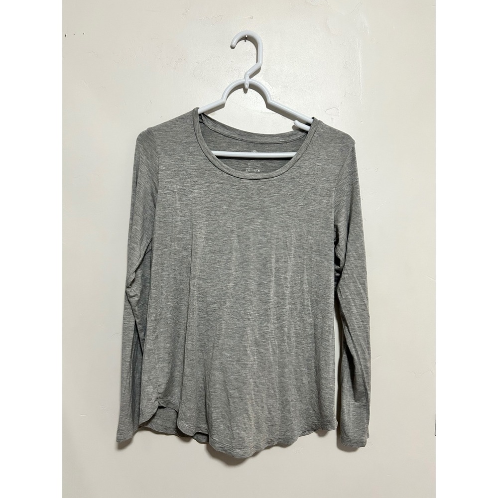 Kindred Bravely Heather Gray Nursing Maternity Long Sleeve Top Small Petite